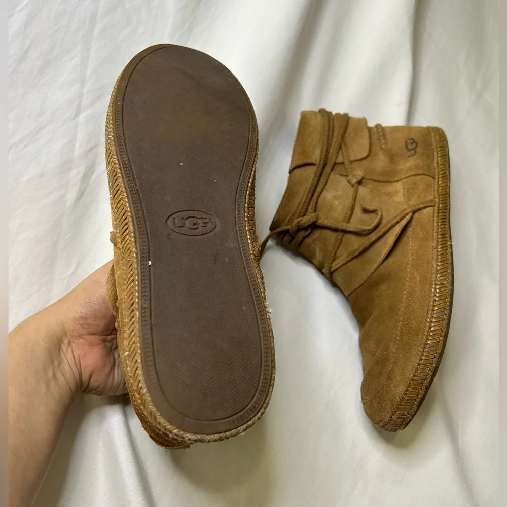 UGG Women's Tan Suede Ankle Boots